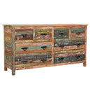 Farmhouse Style Reclaimed Wood 72 in. Long 8-Drawers Bedroom Dresser