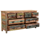 Farmhouse Style Reclaimed Wood 72 in. Long 8-Drawers Bedroom Dresser