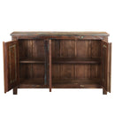 Farmhouse Style Reclaimed Wood 56" Long Distressed Painted Sideboard