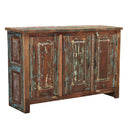 Farmhouse Style Reclaimed Wood 56" Long Distressed Painted Sideboard
