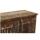 Farmhouse Style Reclaimed Wood 56" Long Distressed Painted Sideboard