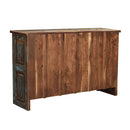Farmhouse Style Reclaimed Wood 56" Long Distressed Painted Sideboard