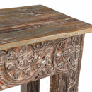 Antique Lintel And Spliced Column Upcycled Rustic Console Sofa Table