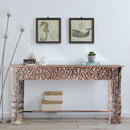 Antique Lintel And Spliced Column Upcycled Rustic Console Sofa Table