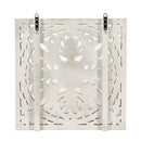 Farmhouse Style 27" Square Lattice Carved Solid Wood Wall Panel