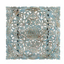 35" Square Lattice Carved Solid Wood Wall Panel