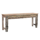 Early 1900s Lintel And Column Upcycled Extra Large 81" Long Console