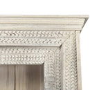 Antique Doorframe Upcycled 43" Wide Distressed White Bookcase