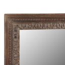 Farmhouse Style Vintage Solid Wood Carved 16" X 23" Vanity Mirror