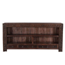 Farmhouse Style Antique Carved Frame Solid Wood Large Hall Table With Drawers