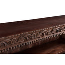 Farmhouse Style Antique Carved Frame Solid Wood Large Hall Table With Drawers