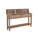 Eclectic Solid Wood Distressed Storage Chest 10" Deep Narrow Console