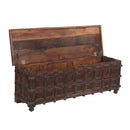 Antique Teak Wood Hope Chest Blanket Box