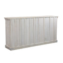 Farmhouse Style Carved Doorframe Repruposed Distressed White 84" Long Media Console