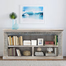 Farmhouse Style Carved Doorframe Repruposed Distressed White 84" Long Media Console