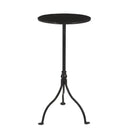 Modern Distressed Metal 12" Round Drink Table