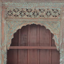 Antique Carved Triple Arch Repurposed 128" Long Exclusive Bookcase