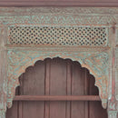 Antique Carved Triple Arch Repurposed 128" Long Exclusive Bookcase