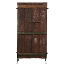 1800s Antique Carved Door In Natural Finish On Metal Dispay Stand