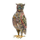 Eclectic Metal Lattice Owl Candle Holder