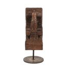 Antique Peacock Carved Corbel On Metal Stand Rustic Table Décor