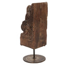 Antique Peacock Carved Corbel On Metal Stand Rustic Table Décor