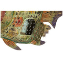 Coastal Style Lattice Metal Fish Candle Holder With Ceiling Chain