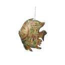 Coastal Style Lattice Metal Fish Candle Holder With Ceiling Chain