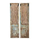 Distressed Farmhouse Style 46" Tall Wall Panel With Mirror