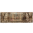 Antique Carved Rustic Lintel 48" Long Narrow Wall Hanging