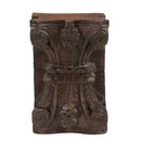Country Style Carved Wooden Column Base 22" Tall Pedestal
