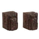Antique Carved Wooden Corbel Repurposed Farmhouse Book Ends- Set of 2