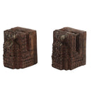 Antique Carved Wooden Corbel Repurposed Farmhouse Book Ends- Set of 2