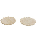 Lotus Carved 8" Round Marble Platter Catchall