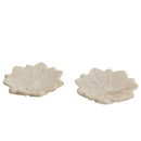Lotus Carved 6" Round Marble Platter Catchall