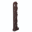 Hand Carved Solid Wood Ganesha 71" Tall Sculpture