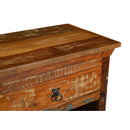Farmhouse Style Distressed Reclaimed Wood 20 Wine Bottle Holder Cabinet With Drawer