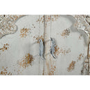 French Style Carved Doors 80 Inches Large Hand Painted White Sideboard Cabinet