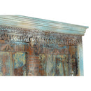 Eclectic Style 1900s Antique Distressed Blue Door Repurposed 79 in. Tall Bedroom Armoire