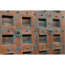 Early 1900s Antique Teak Wood 44 in. x 71 in. Indian Door