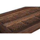 Ranch Style Antique Wooden Lattice Door Upcycled Unique Coffee Table