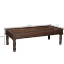 Ranch Style Antique Wooden Lattice Door Upcycled Unique Coffee Table