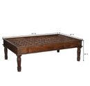 Antique Teak Wood Door Repurposed Large 64in. x 39in. Rectangle Coffee Table