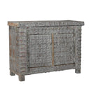 Antique "Pitara" Hope Chest With Metal Cladding Repurposed Cabinet