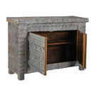 Antique "Pitara" Hope Chest With Metal Cladding Repurposed Cabinet