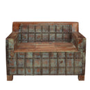 Antique Wooden " Pitara" Repurposed Farmhouse Style Bench With Storage