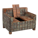 Antique Wooden " Pitara" Repurposed Farmhouse Style Bench With Storage