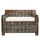 Antique Wooden " Pitara" Repurposed Farmhouse Style Bench With Storage