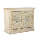 Early 1900s Antique Door Upcycled 2-Door Small Buffet