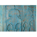 Farmhouse Style Distressed Blue Doors Repurposed Tall Bedroom Armoire